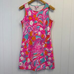 Lilly Pulitzer Preppy Resort Floral Knit Dress Women Size S Mod Coastal Summer